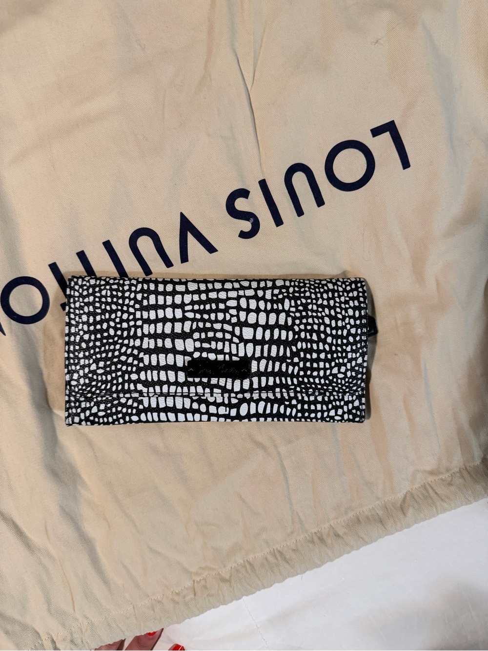Vera Bradley Black and White Croc-Print Wallet